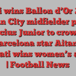 Rodri wins Ballon d’Or 2024: Man City midfielder pips Vinicius Junior to crown as Barcelona star Aitana Bonmati wins women’s award | Football News